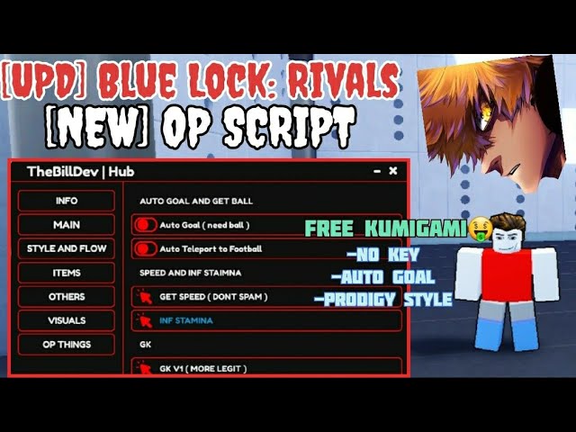 🔥 [UPD] Blue Lock: Rivals OP Script | Free Kunigami, Auto Score, Inf Stamina & More *NO KEY* 🚀