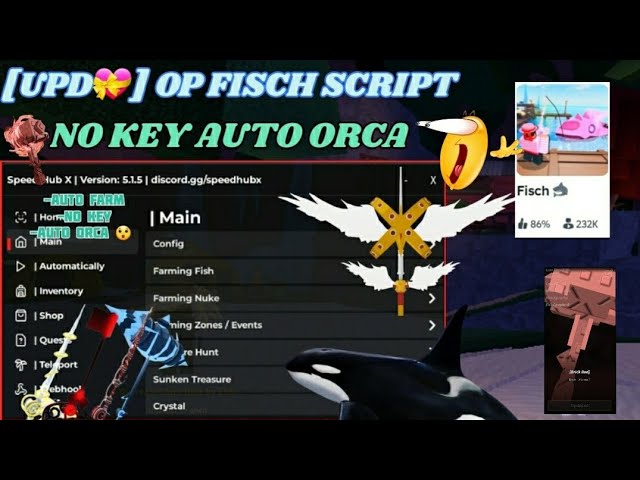 🔥[UPD💖] Fisch Script | Auto Fish, Auto Orcas, Infinite Money & More! *NO KEY*