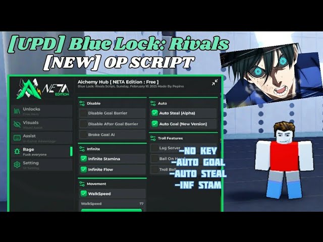 🔥 [UPD] Blue Lock: Rivals OP Script | Auto Goal, Auto Steal, Infinite Flow & More! | *FREE KEY* 🚀